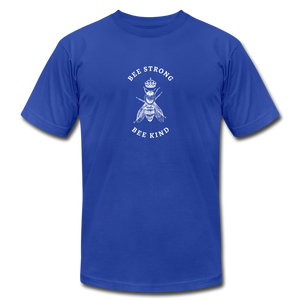 Bee Strong / Bee Kind Unisex Jersey T-Shirt by Bella + Canvas - royal blue