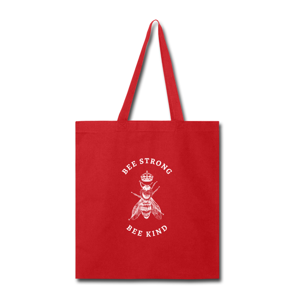 Bee Strong / Bee Kind Tote Bag - red