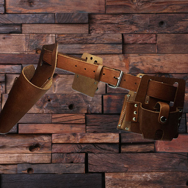 Personalized Engraved Leather Tool Belt