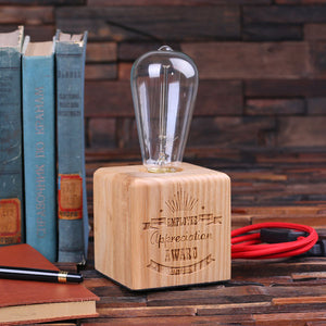Personalized Edison Lamp With Vintage Bulb - Small