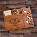 Personalized Bamboo Wood Cutting Board and Serving Tray with Tools