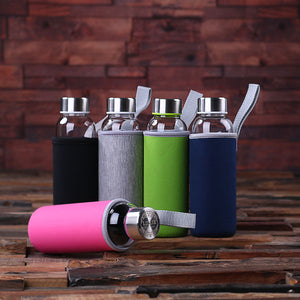 Personalized, Engraved, Glass Water Bottle/Thermos