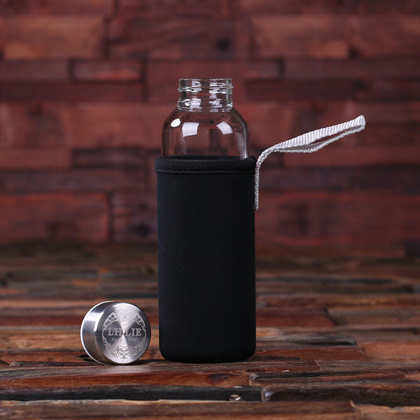 Personalized, Engraved, Glass Water Bottle/Thermos