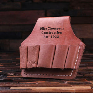 Personalized Engraved Leather Tool Belt Attachment