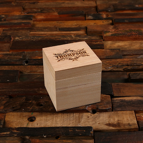 Personalized Wood Slice Coasters and Coaster Gift Box Set
