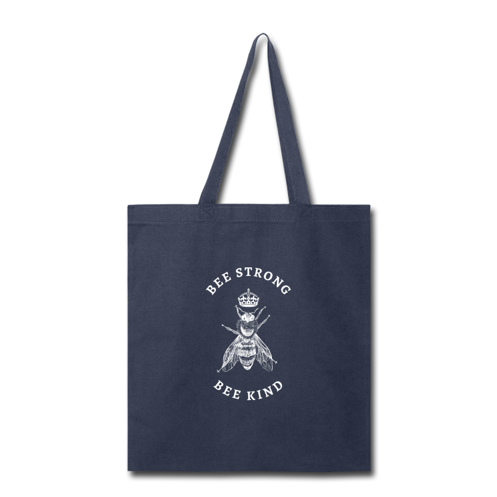 Bee Strong / Bee Kind Tote Bag - navy